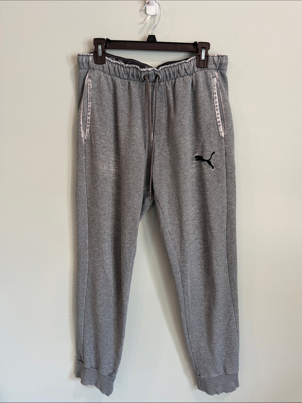 Puma‎ Grey Athletic Jogger Sweatpants with Black Logo